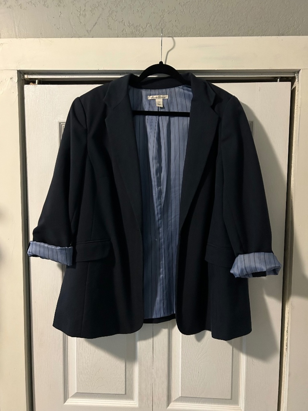 Vintage 90s Kenneth Cole New York Boyfriend Blazer Navy 16W
